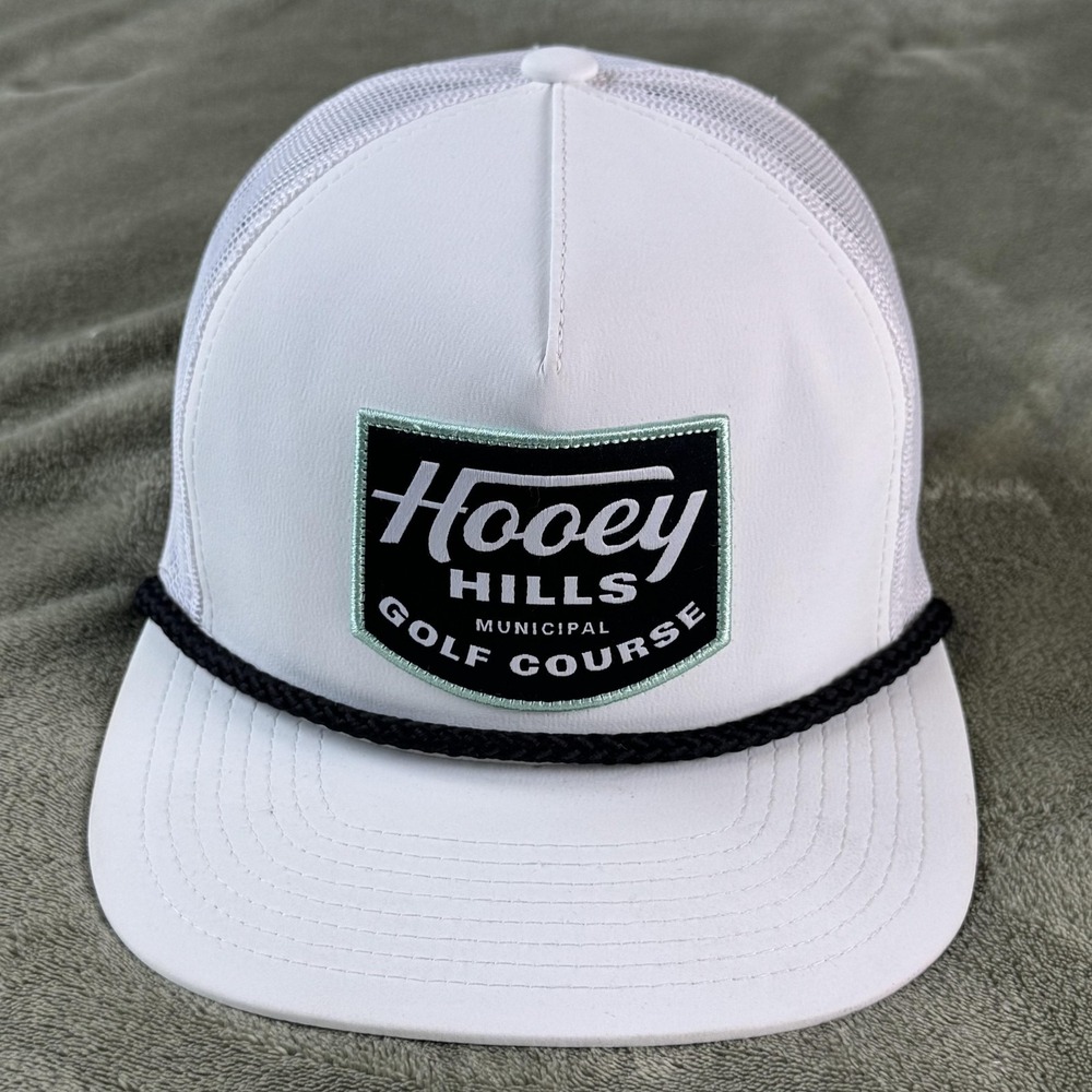Hooey Hat Cap Snap Back Mens One Size White Bump Cap Hills Golf Trucker Rope